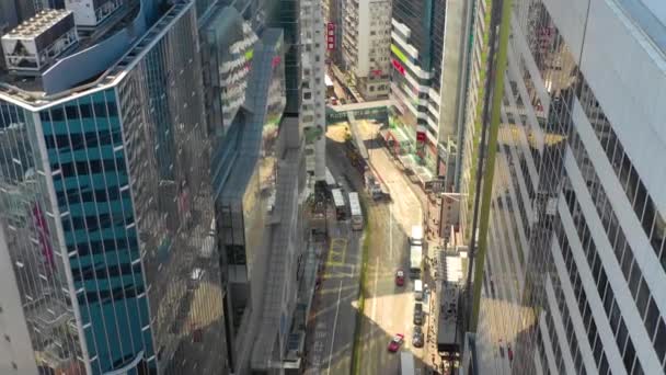 Hong Kong Květen 2018 Letecký Pohled Čtvrti Causeway Bay City — Stock video