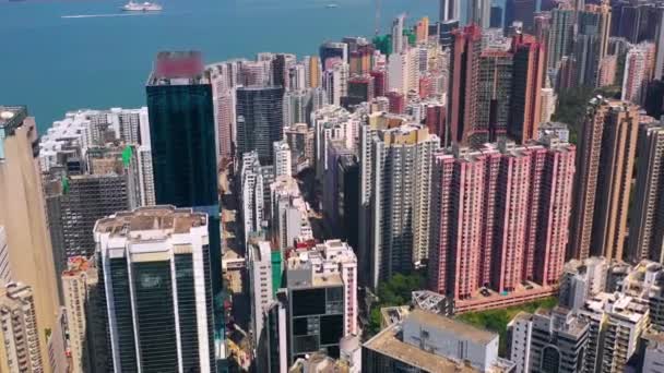 Hong Kong Mayo 2018 Vista Aérea Del Distrito Causeway Bay — Vídeos de Stock