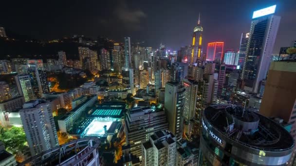 Hong Kong 2018 Május Légifelvételek Victoria Harbour Lakossági Iroda Épületeket — Stock videók