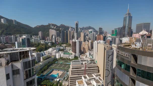 Hong Kong Maio 2018 Vista Aérea Porto Victoria Edifícios Residenciais — Vídeo de Stock