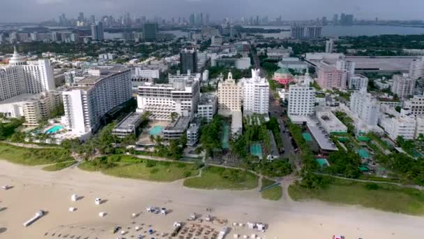 Miami Florida Usa Leden 2019 Letecké Dron Panorama View Letu — Stock video