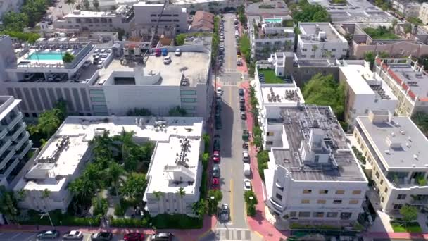 Miami Florida Enero 2019 Vuelo Panorámico Aviones Tripulados Sobre Sur — Vídeos de Stock