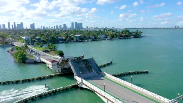 Miami Florida Amerikai Egyesült Államok 2019 Január Légi Drone Panoráma — Stock videók