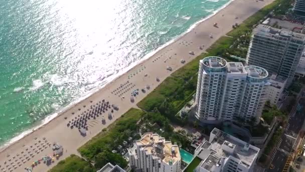 Miami Florida Abd Ocak 2019 Hava Dron Panorama Görünüm Uçuş — Stok video