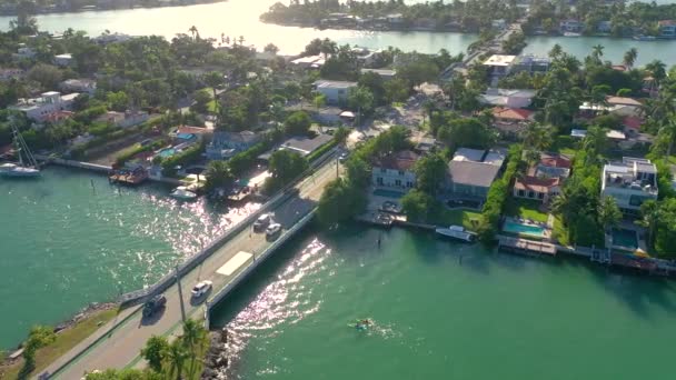 Miami Florida Abd Ocak 2019 Hava Dron Panorama Görünüm Uçuş — Stok video