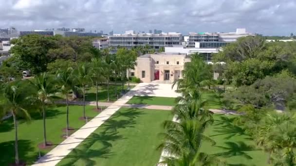 Miami Florida Enero 2019 Vuelo Panorámico Aviones Tripulados Sobre Sur — Vídeos de Stock