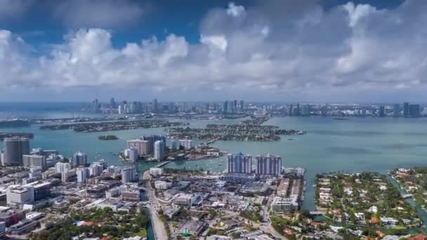 Miami Florida Abd Ocak 2019 Hava Dron Panorama Görünüm Uçuş — Stok video