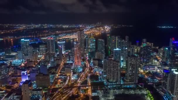 Miami Florida Eua Janeiro 2019 Vôo Panorâmico Drones Aéreos Sobre — Vídeo de Stock
