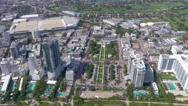 Miami Florida Usa Leden 2019 Letecké Dron Panorama View Letu — Stock video