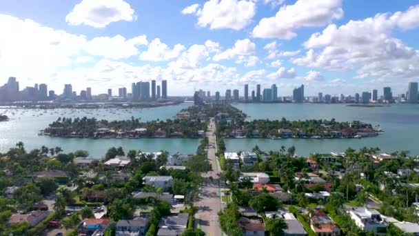 Miami Florida Enero 2019 Vuelo Panorámico Aviones Tripulados Sobre Sur — Vídeos de Stock