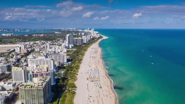 Miami Florida Usa Stycznia 2019 Aerial Drone Panorama Widok Lotu — Wideo stockowe