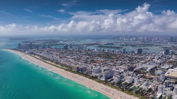 Miami Florida Verenigde Staten Januari 2019 Luchtfoto Drone Panorama Uitzicht — Stockvideo