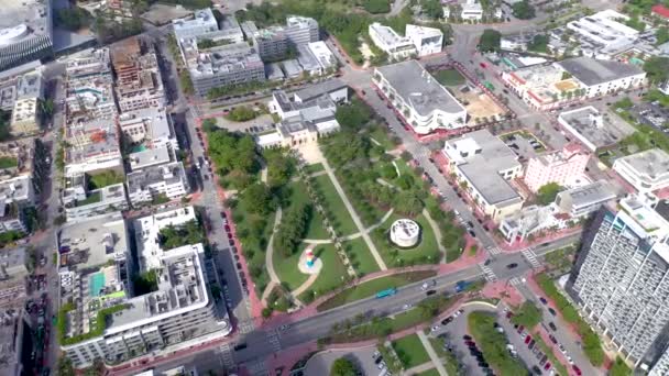 Miami Florida Verenigde Staten Januari 2019 Luchtfoto Drone Panorama Uitzicht — Stockvideo