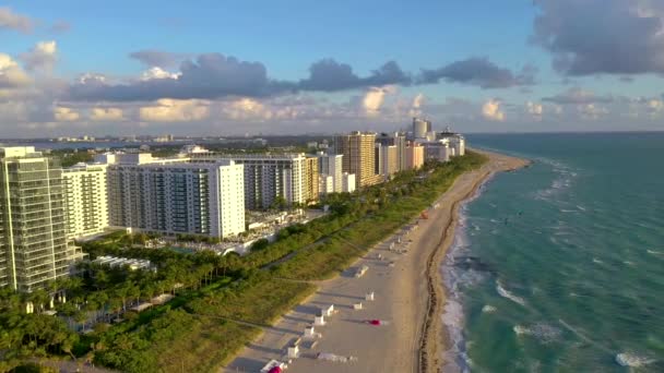 Miami Florida Enero 2019 Vuelo Panorámico Aviones Tripulados Sobre Sur — Vídeo de stock