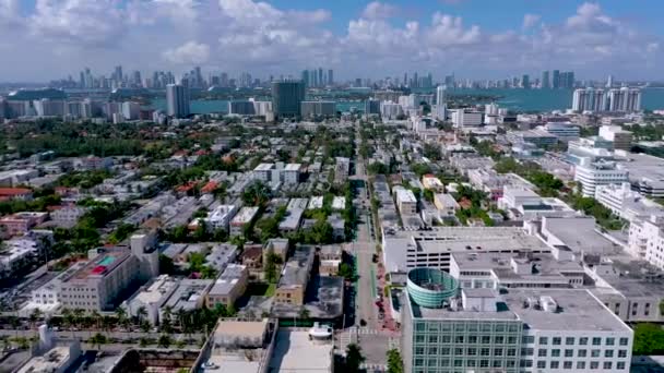 Miami Florida Usa January 2019 Aerial Drone Panorama View Flight — Stock Video