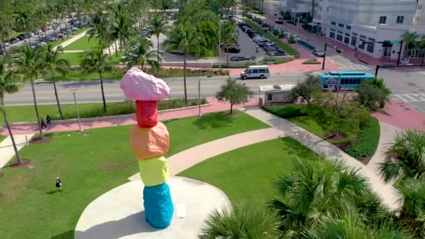 Маямі Штат Флорида Сша Травень 2019 Повітряний Дрон Панорама Вид — стокове відео