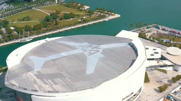 Miami Florida Verenigde Staten Mei 2019 Aerial Drone Bekijk Vlucht — Stockvideo