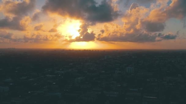 Miami Florida Mayo 2019 Vuelo Aéreo Con Vista Drones Sobre — Vídeo de stock