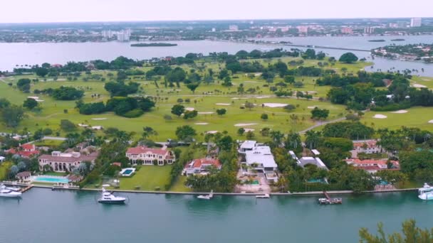 Miami Florida Verenigde Staten Mei 2019 Aerial Drone Bekijk Vlucht — Stockvideo