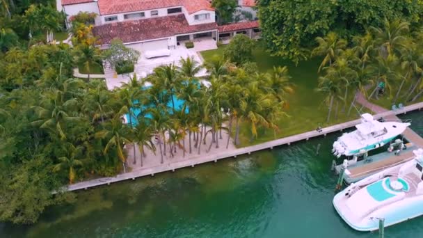 Miami Florida Verenigde Staten Mei 2019 Aerial Drone Bekijk Vlucht — Stockvideo