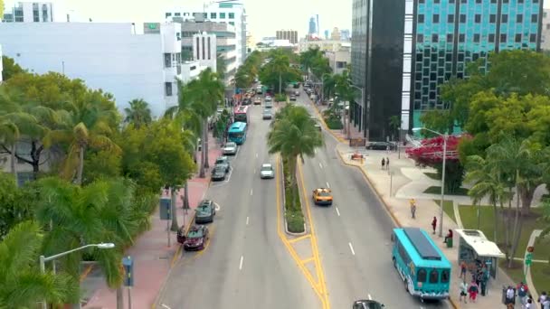 Маямі Штат Флорида Сша Січень 2019 Повітряний Безпілотник Панорама Вид — стокове відео