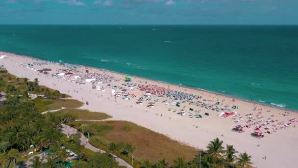 Miami Florida Usa Május 2019 Antenna Drone Panoráma Repülés Felett — Stock videók