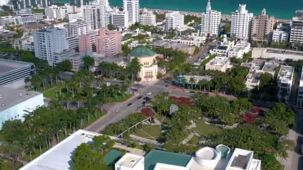 Miami Florida Abd Mayıs 2019 Miami Sahili Üzerinde Havadan Drone — Stok video