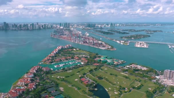 Miami Floride États Unis Mai 2019 Vol Par Drone Aérien — Video