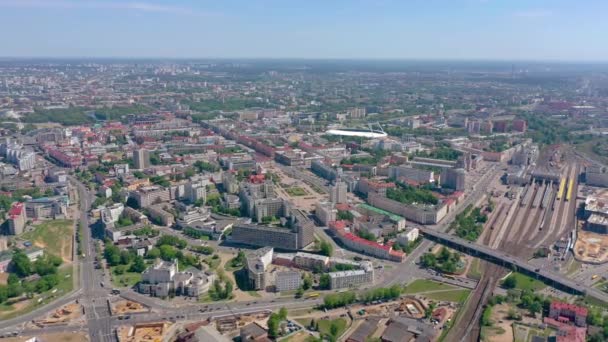 Minsk Wit Rusland Mei 2019 Aerial Drone Shot Uitzicht Het — Stockvideo