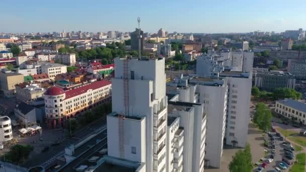 Minsk Belarus Maio 2019 Vista Aérea Centro Cidade — Vídeo de Stock