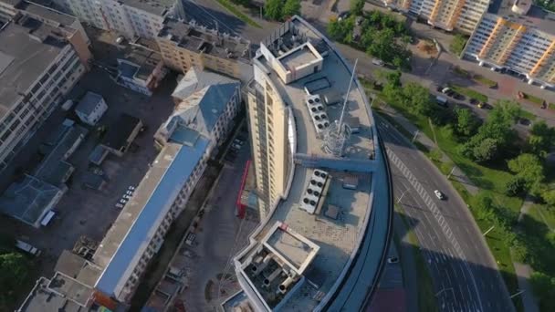 Minsk Weißrussland Mai 2019 Luftaufnahme Der Innenstadt Durch Eine Drohne — Stockvideo