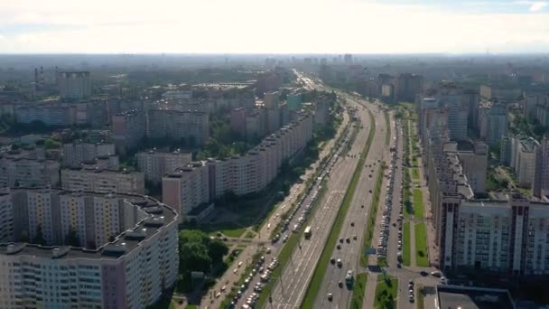Μινσκ Λευκορωσία Μάιος 2019 Εναέρια Θέα Στη Σύγχρονη Αρχιτεκτονική Της — Αρχείο Βίντεο