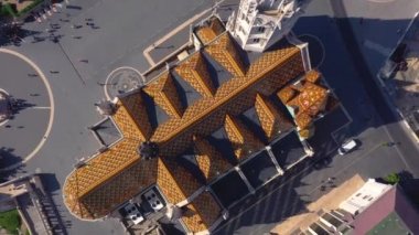 Budapeşte, Macaristan-Mayıs, 2019: güzel mimarisi ile Budapeşte şehir tarihi merkezinin havadan drone görünümü.