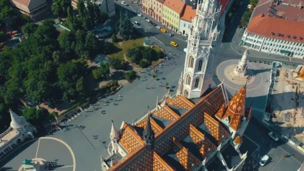 布达佩斯, 匈牙利 - 2019年5月:布达佩斯城市历史中心空中无人机视图与美丽的建筑. — 图库视频影像