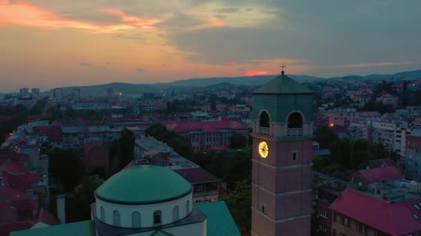 Ζάγκρεμπ, Κροατία-Μάιος, 2019: εναέρια θέα της πόλης του Ζάγκρεμπ από πάνω. — Αρχείο Βίντεο