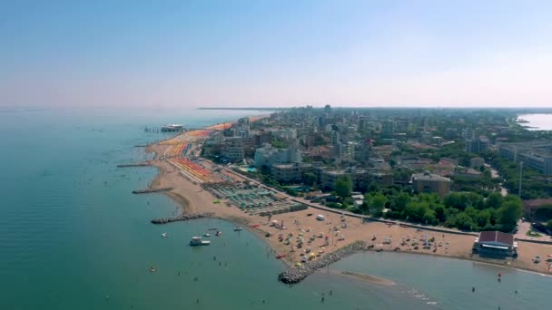 Lignano Italia Maggio 2019 Lignano Beach Adriatic Sea Coastline Italy — Video Stock