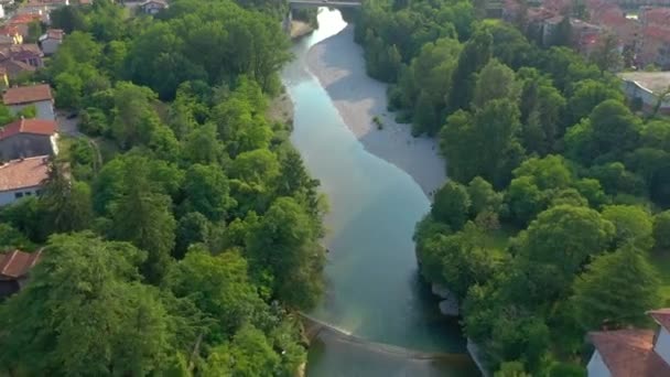 Udine Province Italië Juni 2019 Luchtfoto Panorama Drone Uitzicht Kleine — Stockvideo