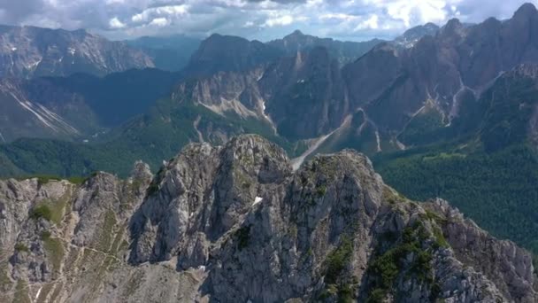 Veduta Panoramica Del Bellissimo Paesaggio Nelle Alpi Pittoresco Natura Italia — Video Stock
