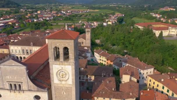 Udine Province Italy June 2019 Aerial Panorama Drone View Small — Stock Video