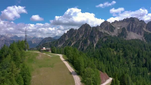 Vista Panorâmica Bela Paisagem Nos Alpes Pitoresca Natureza Itália — Vídeo de Stock