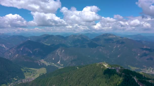 Vista Panorámica Del Hermoso Paisaje Los Alpes Naturaleza Pintoresca Italia — Vídeos de Stock