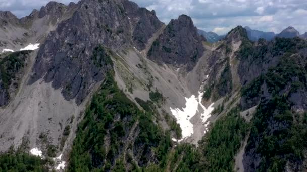 Vista Panorámica Del Hermoso Paisaje Los Alpes Naturaleza Pintoresca Italia — Vídeos de Stock