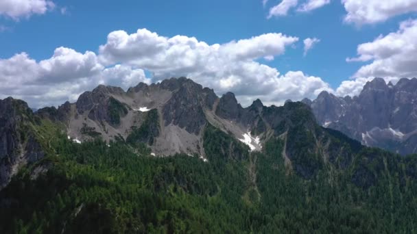 Vista Panorámica Del Hermoso Paisaje Los Alpes Naturaleza Pintoresca Italia — Vídeos de Stock