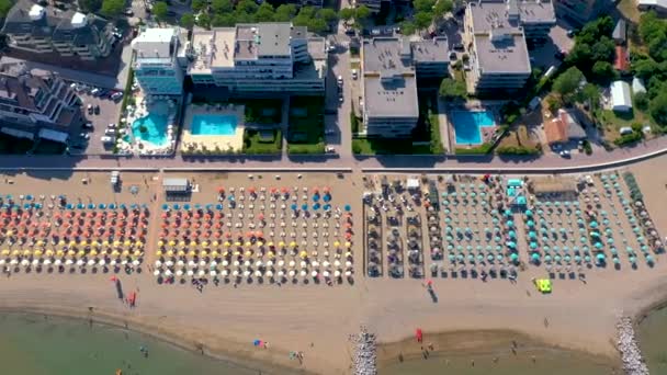 Lignano Itália Maio 2019 Lignano Beach Adriatic Sea Coastline Italy — Vídeo de Stock