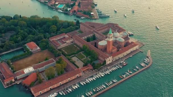 Venecia Italia Junio 2019 Vista Aérea Del Drone Panorama Venecia — Vídeos de Stock