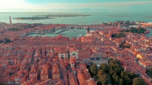 Veneza Itália Junho 2019 Vista Aérea Drone Panorama Veneza Bonita — Vídeo de Stock