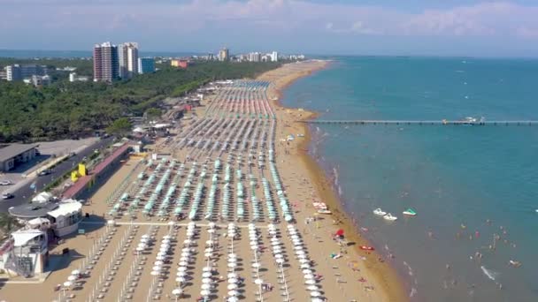 Lignano Italie Mai 2019 Plage Lignano Sur Littoral Mer Adriatique — Video