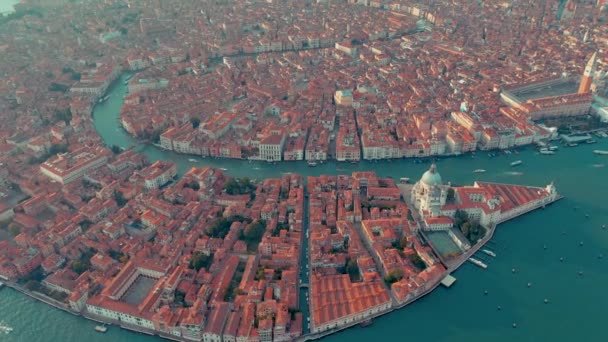 Venetië Italië Juni 2019 Luchtfoto Drone Panorama Uitzicht Venetië Mooi — Stockvideo