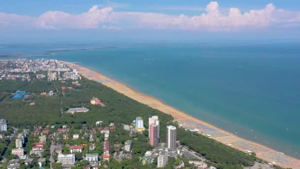 Lignano Italia Mayo 2019 Playa Lignano Costa Del Mar Adriático — Vídeos de Stock