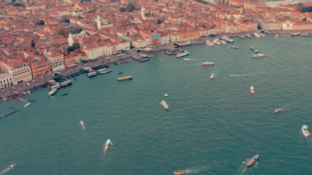 베니스 이탈리아 2019 베니스 아름다운 항공기 파노라마 — 비디오